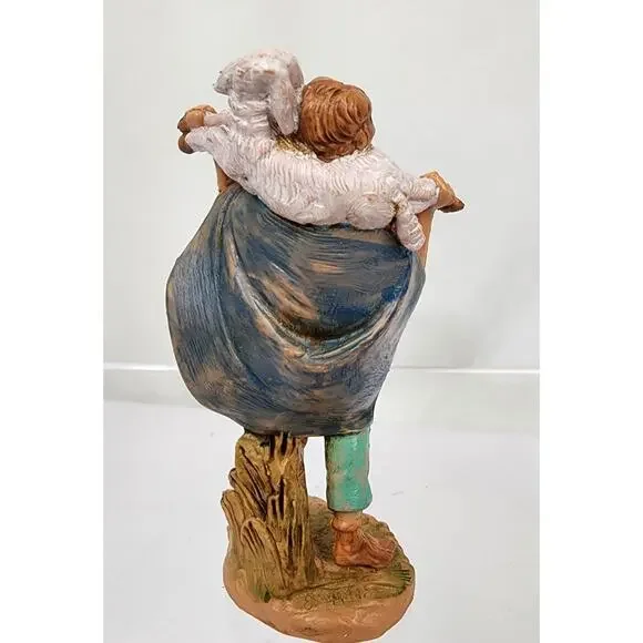 Fontanini Shepherd Boy Blue Cape Lamb Nativity Figure 4" Simonetti 923 - Picture 3 of 7